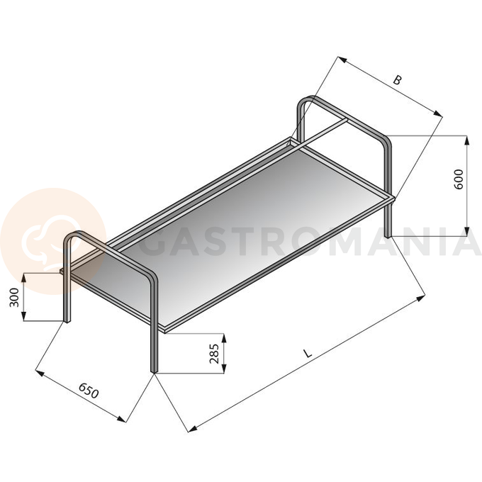 Nadstawka do koszy, 1700x750 mm | LOZAMET, LO365/1775