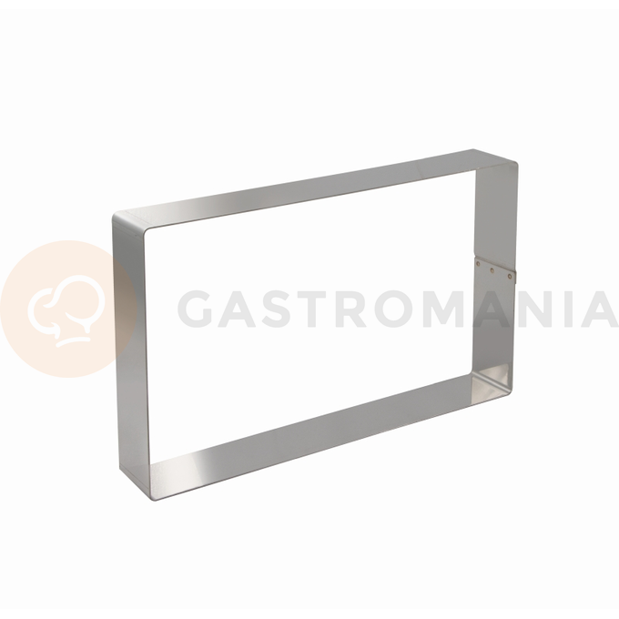 Prostokątny rant cukierniczy - 360 mm x 165 mm x 40 mm - 11H4L36 | MARTELLATO, STAINLESS STEEL BANDS