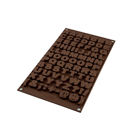 Forma na pralinky a čokoládky - písmena abecedy, 81x - SF169 Choco Abc | SILIKOMART, EasyChoc