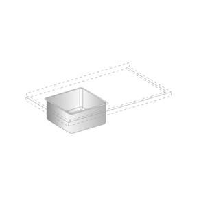 Komora zlewozmywaka ze stali nierdzewnej 500x400x250 mm | DORA METAL, DM-3007.1