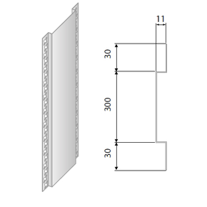 Nástěnná lišta z nerezové oceli 1200 mm | DORA METAL, DM-3509.3