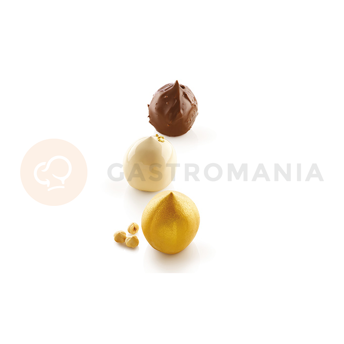 Zestaw form do przygotowania deseru na zimno - 5 szt., 125 ml, 59x59x62 mm - Nocciola 125 | SILIKOMART, 3D Fruits