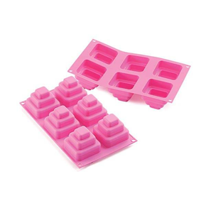 Forma silikonowa SF168 MINI WONDER CAKE SQUARE mini-torty 6x 70x60 mm | SILIKOMART, 26.168.19.0069