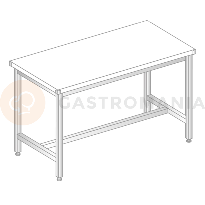 Stół centralny ze stali nierdzewnej z płytą poliamidową 1700x700x850 mm | DORA METAL, DM-3160