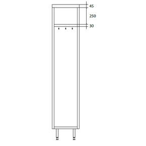 Skladovací skříň z nerezové oceli s policemi a háčky nebo věšáky 500x600x1800 mm | DORA METAL, DM-3301.03